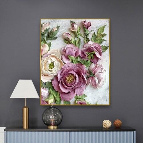Flower DIY 11CT Cross Stitch Embroidery Kits Needlework Craft Set Printed Canvas Cotton Thread Home Decoration On Dropshipping