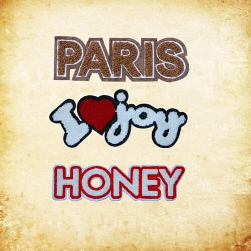 Love letter dear English letter patch clothing DIY chenille Plush embroidery patch clothing accessories