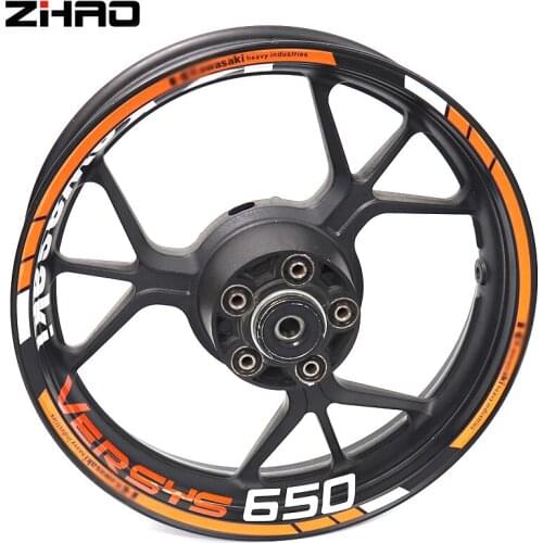 New high quality Fit Motorcycle Wheel Sticker stripe Reflective Rim For Kawasaki VERSYS 650 VERSYS 650