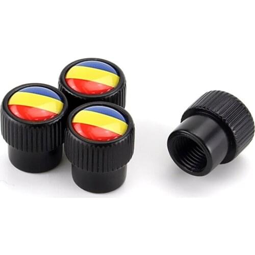 New Style Round Cap Car Wheel Tires Valves Tyre Stem Air Caps Airtight For Range Rover Evoque i322 i320 i405 Romania Emblem
