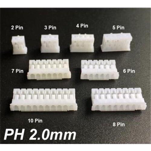 PH2.0 2p/3p/4/5pin 2.0mm Pitch Male JST Connector Wire Connectors Adaptor PH 2.0mm Spacing Connector with terminals