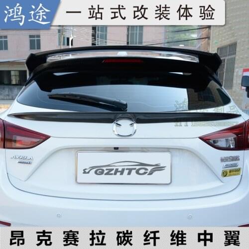 Fit for MAZDA 3 axela 14-17 carbon fiber wing spoiler