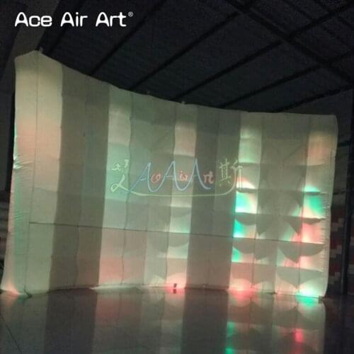 Popular Item Light Curve Inflatable LED photo booth Wall For Office, Trade show,Exhibition Decoration