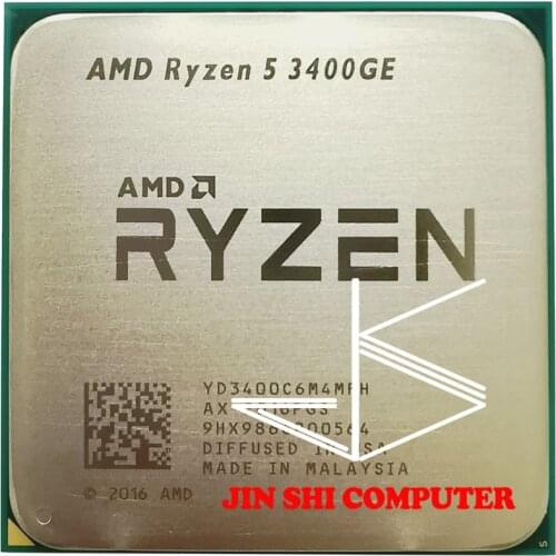 AMD Ryzen 5 3400GE R5 3400GE 3.3 GHz Quad-Core Eight-Thread 35W CPU Processor YD3400C6M4MFH Socket AM4 NO FUN