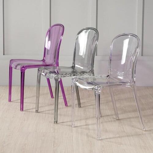 Transparent Chair Acrylic Ghost Chair Plastic Chair Simple Makeup Stool