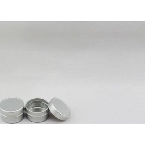 50pcs 5g/ml Travel Empty Aluminum Jars Refillable Cosmetic Bottle Ointment Cream Sample Packaging Containers Straight Cap