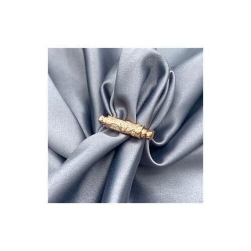 Rose Plated Wide Charm Ring