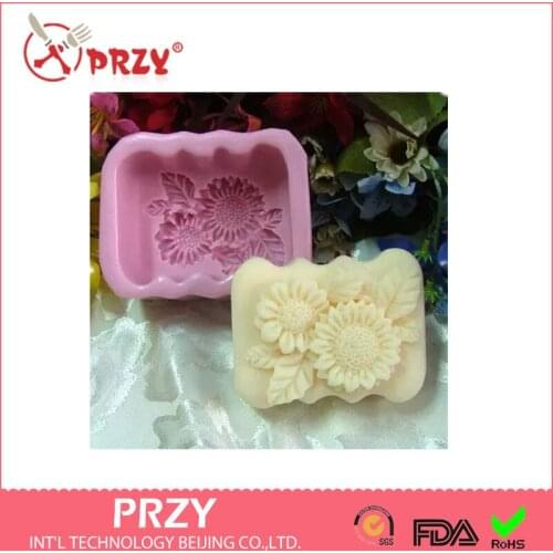 Sunflower Silicone Molds Handmade Fondant Mold DIY Mold Cake Decorating Tools Soap Mold Resin Aroma Stone Moulds Silicone Rubber