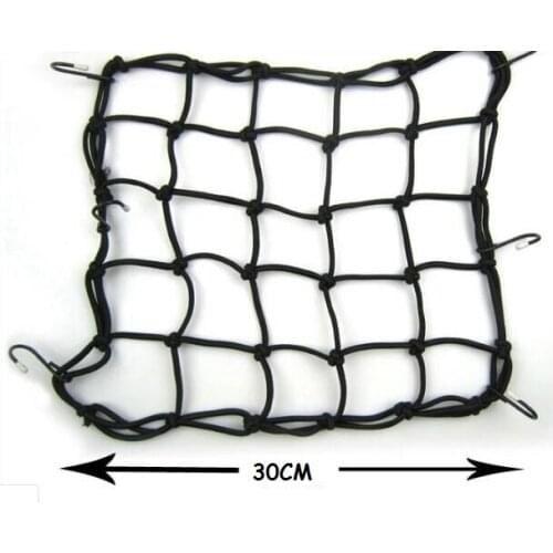 Free Shipping 30*30cm Heavy-Duty Flexible Motorcycle Luggage Net Helmet Holder Tank Mesh ATV Bike Elastic Cargo Net Bag