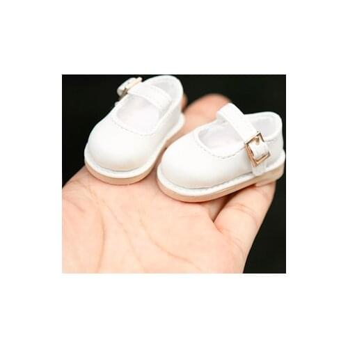 BJD doll shoes fit 1/6 British style single shoes with princess skirt Korean small leather shoes and small heel shoes in pink