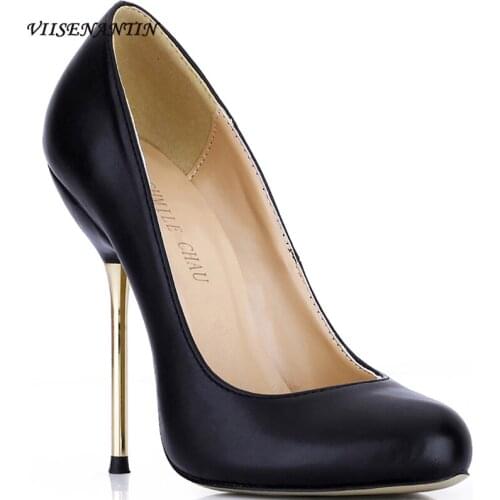 Super High-heeled Single Shoes Women Summer New Style Sexy Sexy Nightclub Womens Shoes Metal Heel Shallow Mouth High Heels