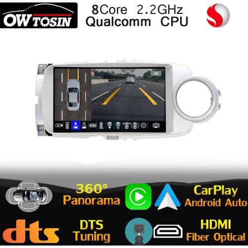 Qualcomm 8Core Android For Toyota Yaris Vitz P130 2012-2017 Car Multimedia Player GPS Radio 4G LTE DSP Head Unit WiFi Auto HIFI