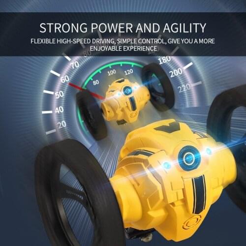 Artfunning High-speed bounce car HD camera WiFi transmission childrens electric remote control toy car rechargeable with light