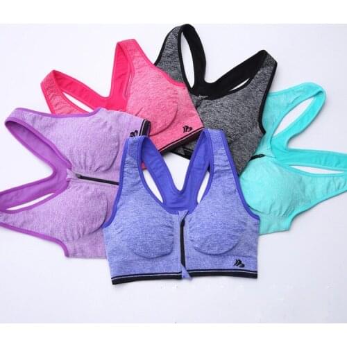 Women Exercise Vest Sporting Fitness Gymming Top Bra Girl Absorb Sweat Yogaing Underwear Female Strappy Runs Push Up Plus Size
