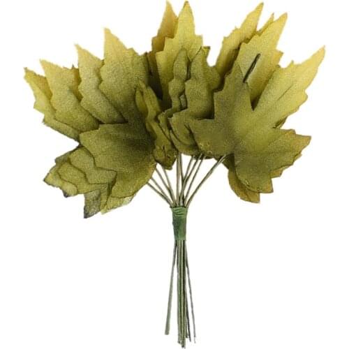 1 Bunch Artificial Maple Leaf Lifelike Autumn Leaf Fall Leaf With Stem For Xmas Photography Props Home Decor Accessories
