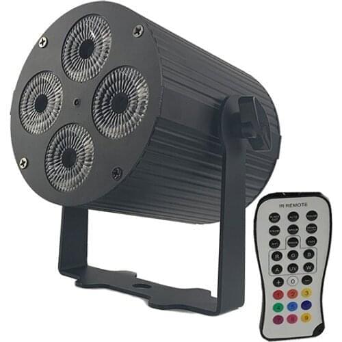 12/lot remote control led par light 4X10W 6in1 wireless battery rgbwauv 40w dmx led stage uplight