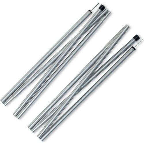 2pcs 8-Section Camping Tent Support Pole Outdoor Awning Tarp Support Pole 2m Canopy Frame Protection Tube Rod