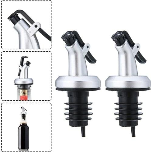 2pcs Plastic Wine Vinegars Bottle Stopper Pourer Olive Oil Sprayer Pourers Head Top For Kitchen Wine Pouring Pourer Tools