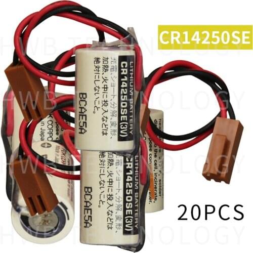 20pcs Original New CR14250SE 3V CR14250SE(3V) CR1/2AA CR14250 14250 PLC Industrial Lithium Battery PLC Battery Free shipping
