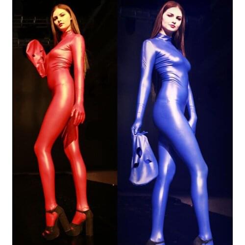 3XL 3pcs/set Latex Bodystocking Sexy Hot Erotic Zipper Open Crotch Bodysuit Long Sleeve Rompers Womens Jumpsuit Overalls Catsuit