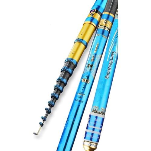 5.6m 6.3m 7.0m Front -end Fishing Rod Super Light Super Hard Three-positioning Stream Pole Do Not Cut Line