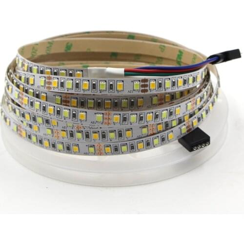 5M WW CW strip light cct Dimmable Dual Color CRI 90 SMD 2835 5050 3014 Waterproof LED Strip Light 120LEDs/M String Flexible Tape