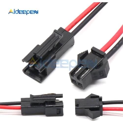 5 Pairs 10CM/15CM/30CM Long JST SM 2Pins Plug Male to Female Wire Connector for LED Light Lamp
