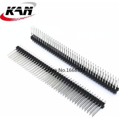 5PCS 2X40 PIN Double row MALE 2.54MM PITCH 17MM LONG PIN Header connector Strip 2X40PIN 2*40 40p 40PIN FOR PCB BOARD ARDUINO