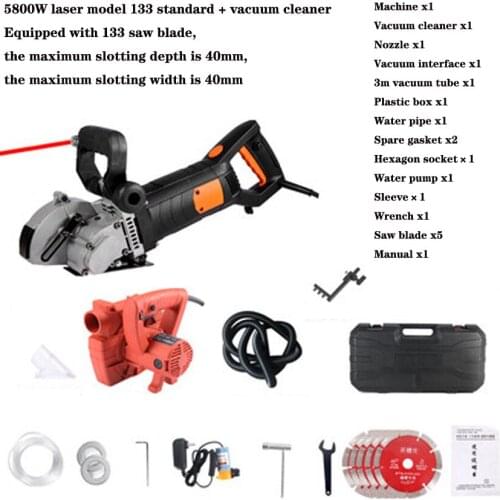 5500W Electric Wall Chaser Steel Concrete Groove Cutting Machine 5000r/min Slotting Machine Circular Saw Power Tool 220V/110V