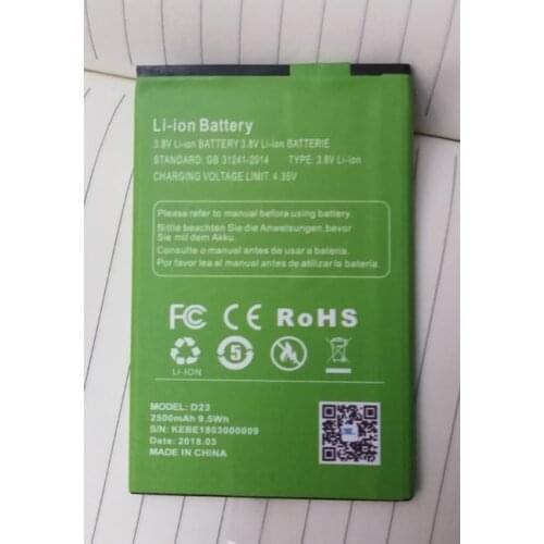 Phone battery 2500mah for XGODY P30 D23 Mobile Phone MT6580A Quad Core