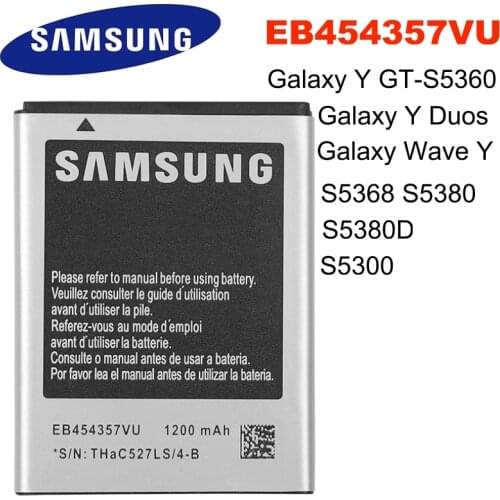Samsung EB454357VU 1200mAh Battery For Samsung Galaxy Y GT-S5360 Galaxy Y Duos S5368 S5380 S5380D Galaxy Wave Y S5300