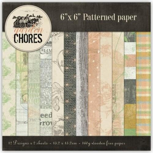 DIY Garden chores style Scrapbooking paper pack of 24 sheets handmade craft paper craft Background pad S268