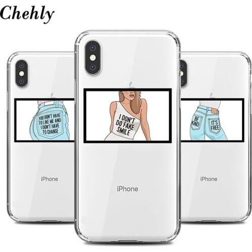 Chehly Phone Case for IPhone 6s 7 8 11 Plus Pro X XS MAX XR SE Funny Cases Soft Silicone Fitted Anti-fall TPU Accessorie Covers