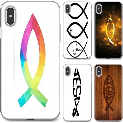 Christian of cross fish symbol Art For Samsung Galaxy A10 A40 A50 A70 A3 A5 A7 A9 A8 A6 Plus 2018 2015 2016 2017 Soft Skin Cover