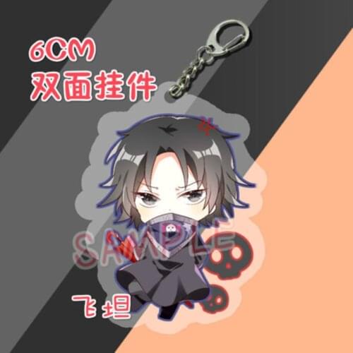 Cosmile HUNTER X HUNTER FEITAN Decal Acrylic Keychain Strap 2-side keyring Strap Pendant creative Cosplay Fan Xmas Gift New