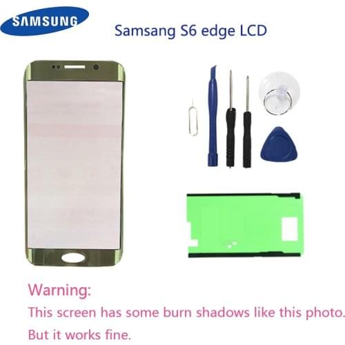 For SAMSUNG GALAXY S6 edge plus G928F G928FD burn-in shadow LCD Display Touch Screen Digitizer Super Amoled Replacement