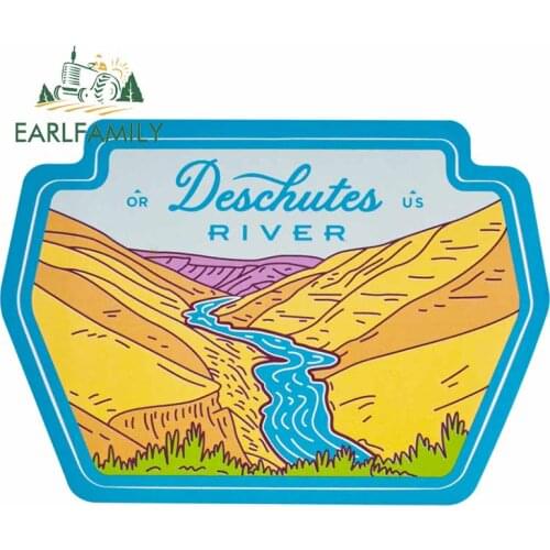 EARLFAMILY 13cm x 9.2cm For Deschutes River Fine Car Stickers Auto Air Conditioner Decal Bumper Vinyl Material Decoration