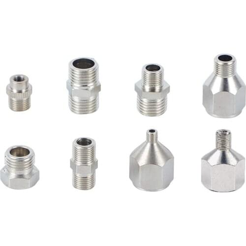 8 Pieces Airbrush Flexible Adapter Fitting Connector Set for Compressor and Airbrush Hose
