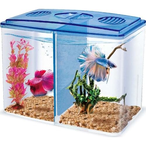 18cmx9.5cmX13.5cm Aquarium Breeding Box Feeding Box Dual-purpose Isolation Hatching Box Betta Box Fish Tank Fish Box