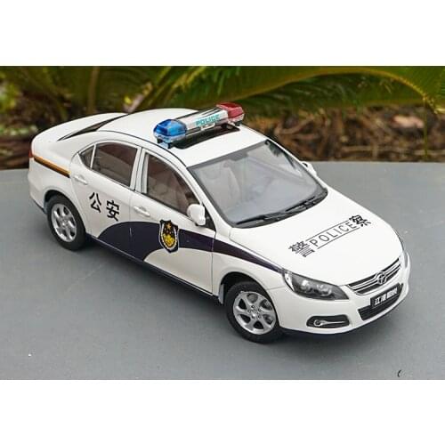 Original Factory Diecast 1/18 Jac Jianghuai Heyue Diecast Classic Police Car Models for Birthday/christmas Gifts, Collection