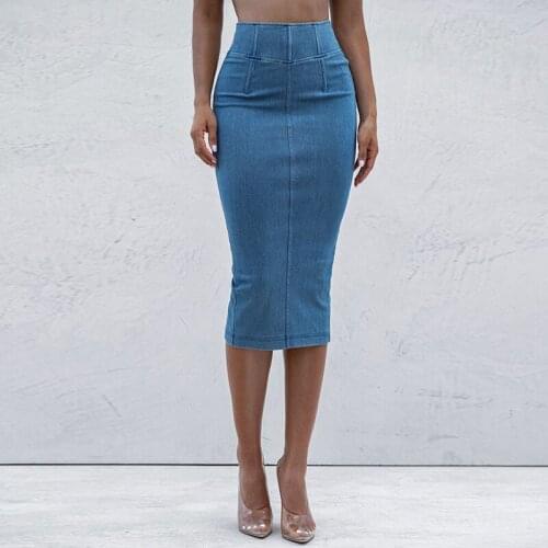 Ming Ming Xi Denim Skirts For Women