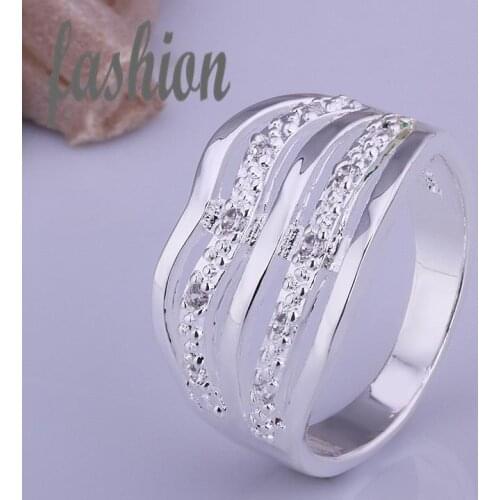NEW Fashion!!Wholesale silver plated Ring,Fashion Jewelry New Design Finger Ring For Lady anillos de plata wedding rings crown
