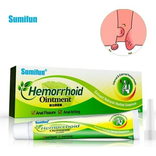 New Sumifun 1Pcs Mint Hemorrhoids Ointment Internal and External Anal Fissure Cream Pain Reliving Chinese Herbs Medical Plasters