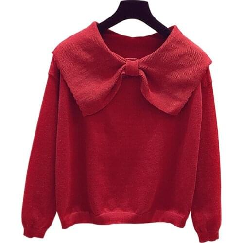 Autumn new Solid color Knitted Sweater Fashion Womens Sweaters 2019 Winter Casual Pullovers Tops Women