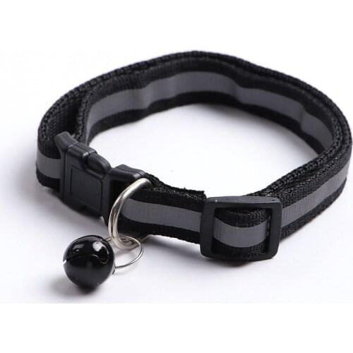 Pet Collar Reflective Pet Bell Collar Adjustable Size Suitable for Cats and Small Dogs Pet Supplies Basic Collars Free Shipping