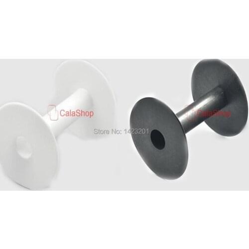 10 Pcs / Lot 92mm x 117mm Plastic Empty Wire Spools Bobbins Round Ends Cord Ribbon Sewing White Black