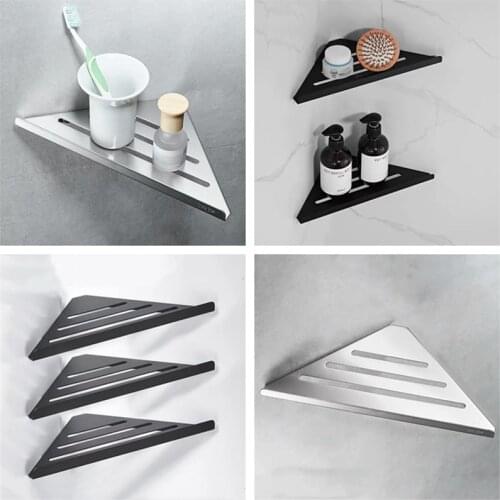 WZLY Bathroom Shelf Brushed Nickel/Black Stainless Steel Corner Shelves Bathroom Soap Storage Rack Basket Holder Shower Shelves