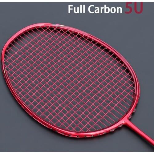 Ultralight 5U Carbon Fiber Badminton Racket With String Bags Raquette Strung Padel Racquet Z Speed Force Professional Rackets