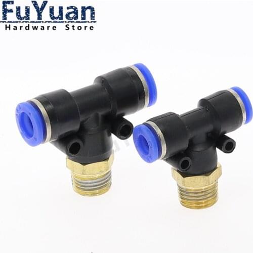 Pneumatic Airflow Regulator 4mm 6mm 8mm 10mm 12mm OD Hose Tube Gas Flow Adjust Valve Connector 1/8" 1/4" 3/8" 1/2" Male Thread