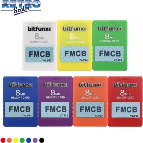 RetroScaler v1.953 FMCB Free McBoot Card for PS2 8MB Memory Card OPL MC Boot